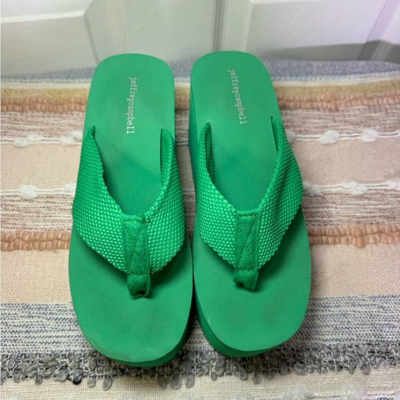 Jeffrey Campbell Vibrant Green Platform Sandals - Picture 4 of 11